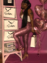 Load image into Gallery viewer, SHERO pink Metallic stack pants
